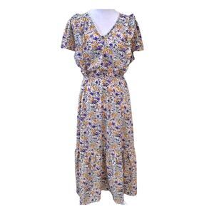Sweet Salt Floral Tiered Modest Maxi Cottage Romantic Feminine Women Large